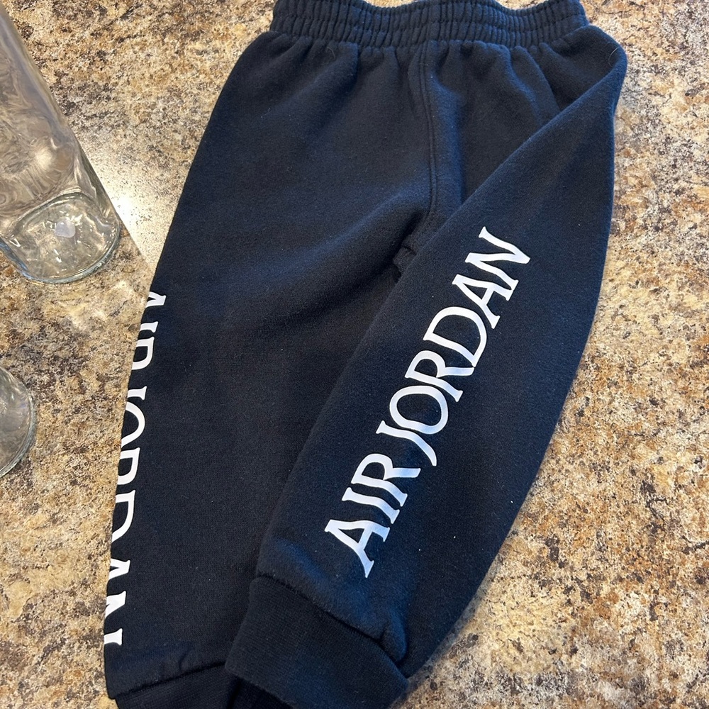 Jordan Kids Navy Joggers with White Logo